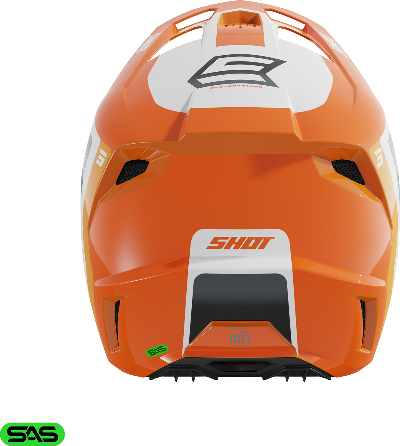 Capacete SPEED HYBRID Laranja Brilho SHOT 