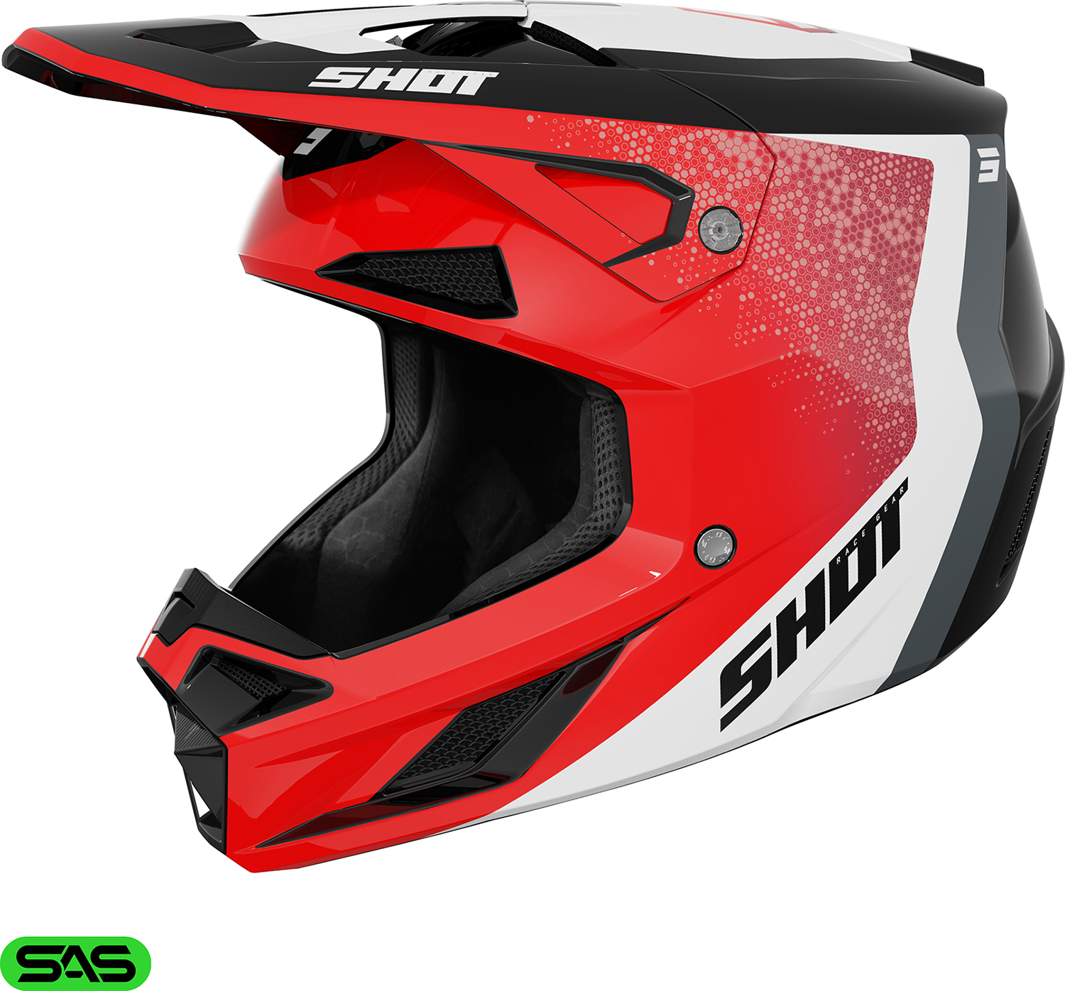 Capacete SPEED HYBRID Vermelho Brilho SHOT 