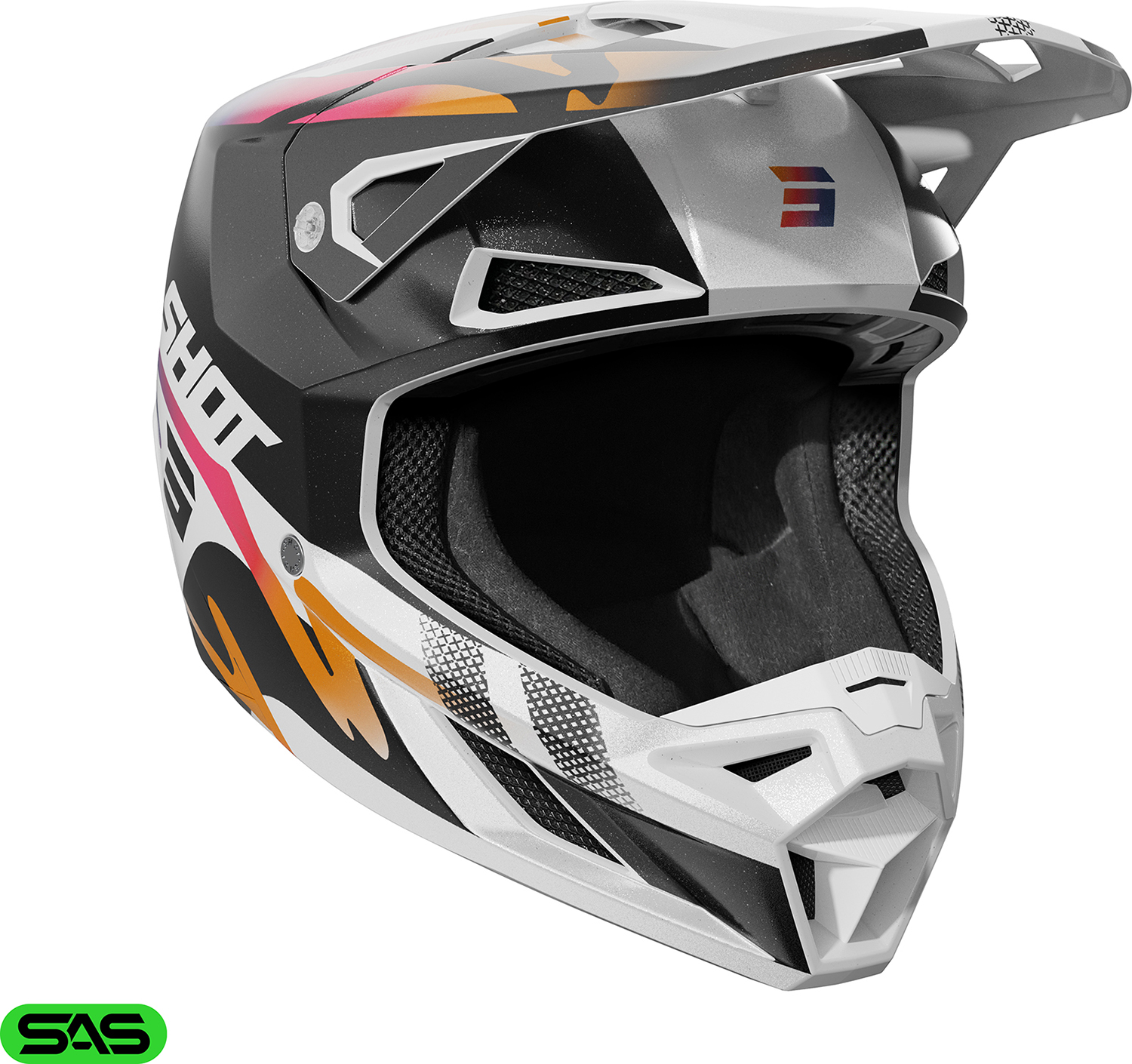 Helmet SPEED WAVE Black / White Pearly SHOT 
