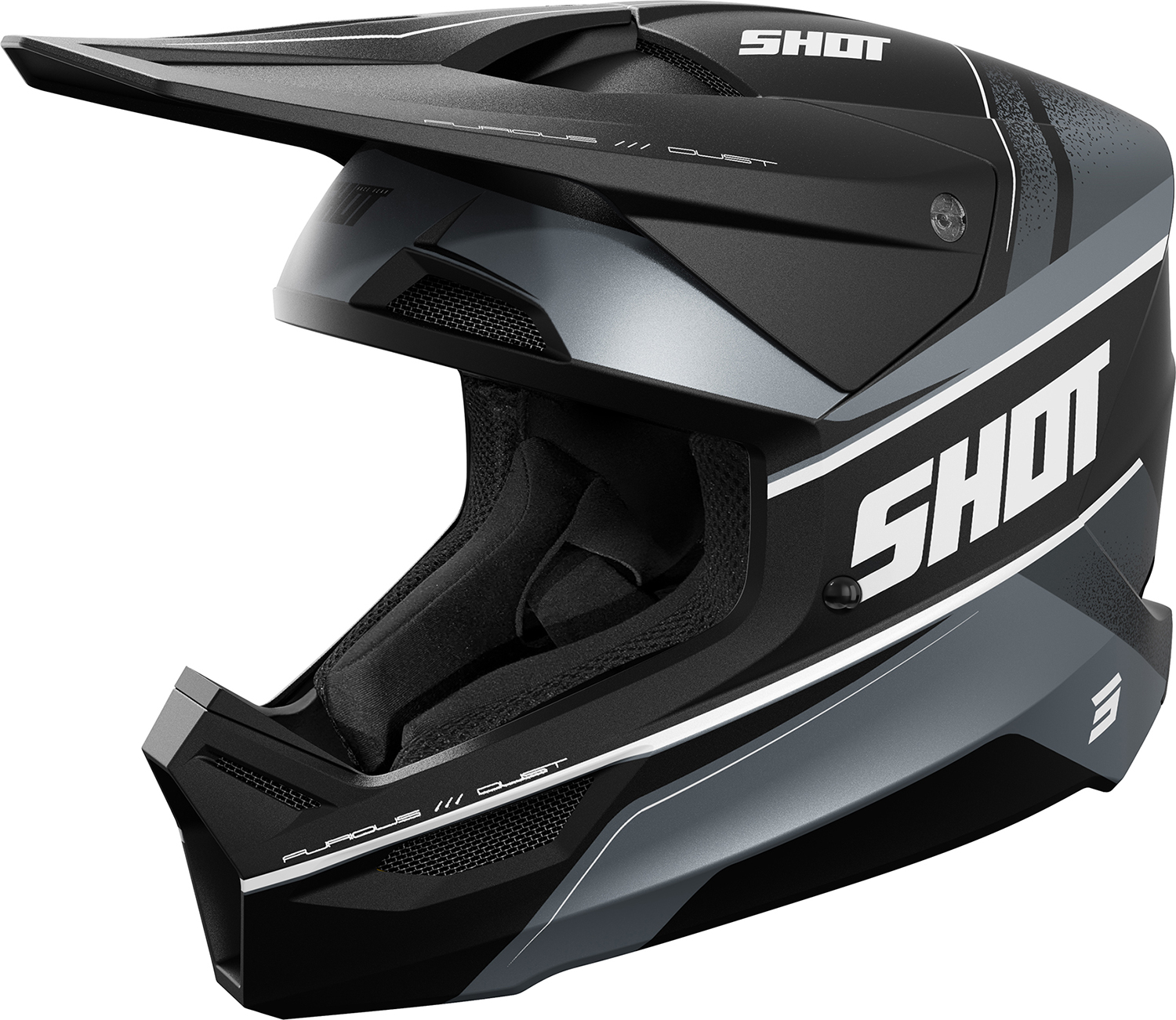 Helmet FURIOUS DUST Black Matt SHOT 