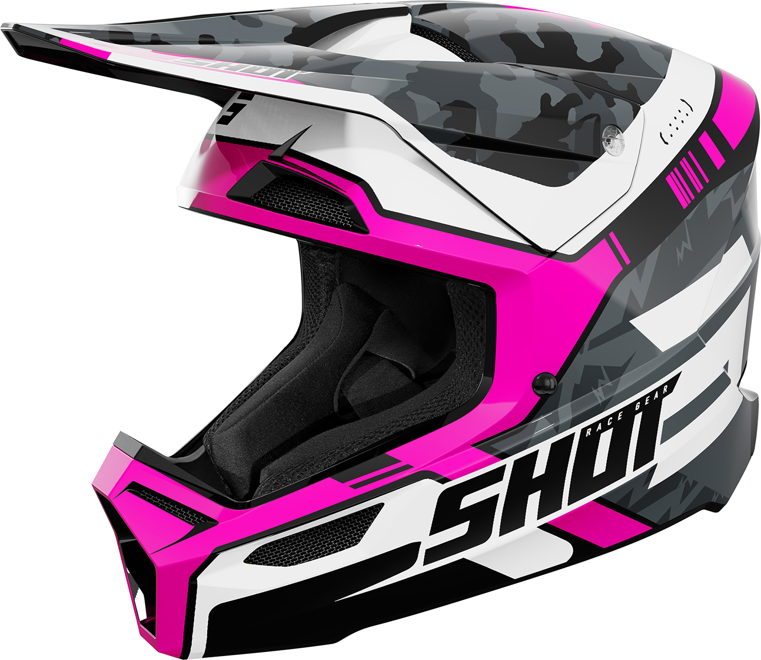 Capacete FURIOUS FLASH Rosa Brilho SHOT 