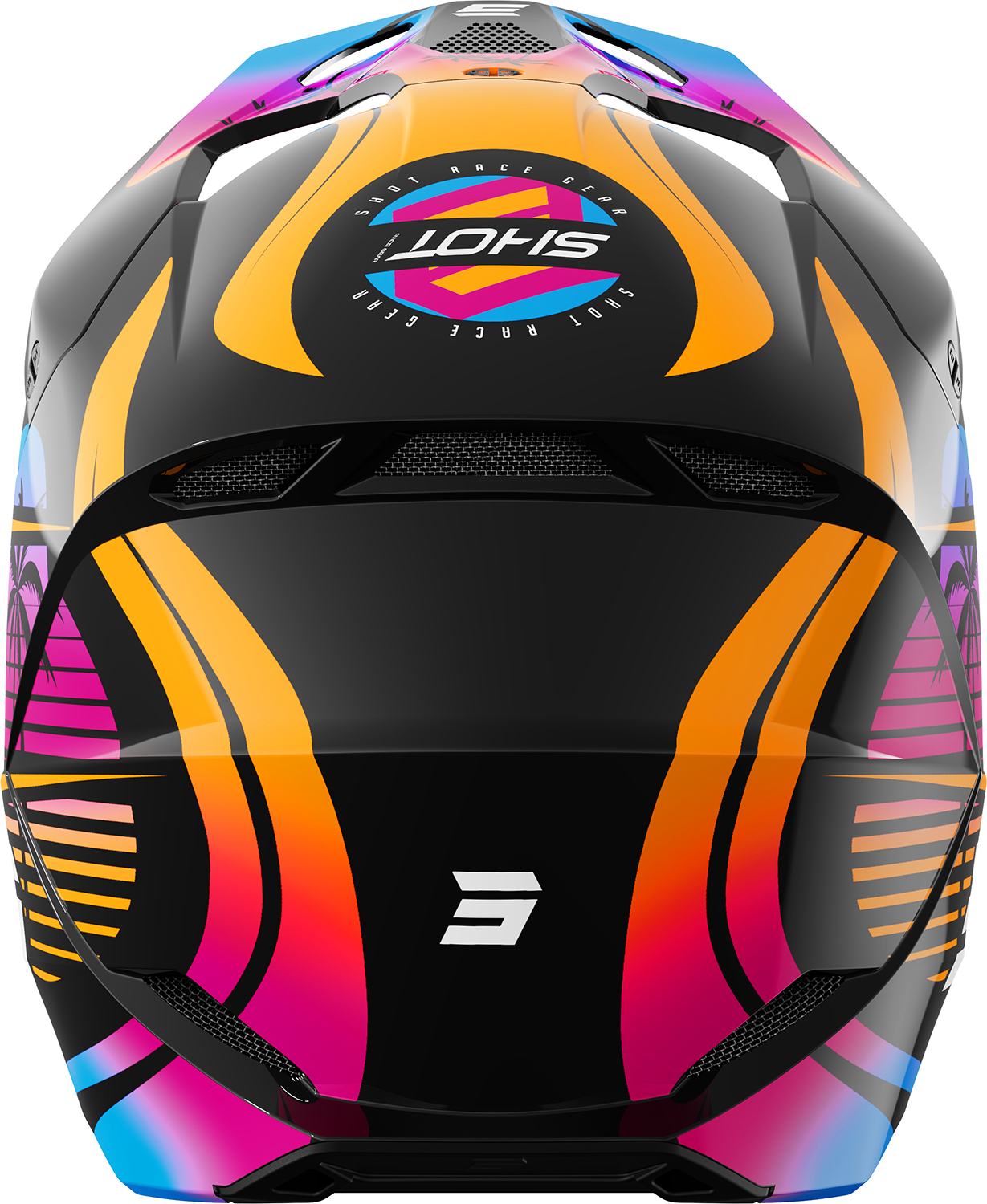 Capacete Criança FURIOUS MIAMI Laranja Brilho SHOT 