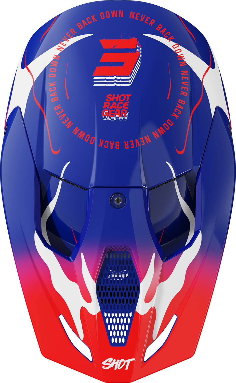 Helmet Kid FURIOUS BEAST Blue / Red Glossy SHOT 