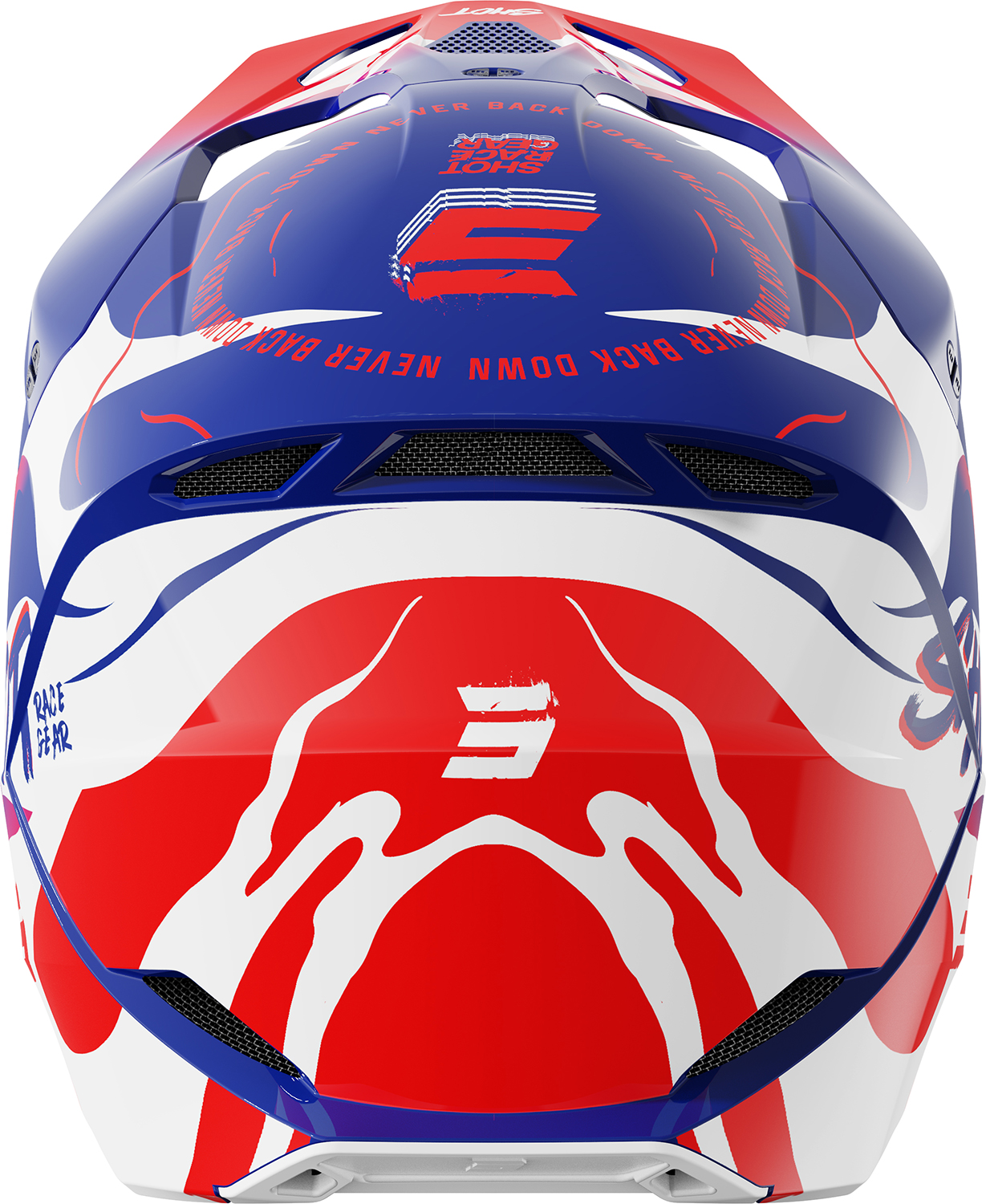 Helmet Kid FURIOUS BEAST Blue / Red Glossy SHOT 