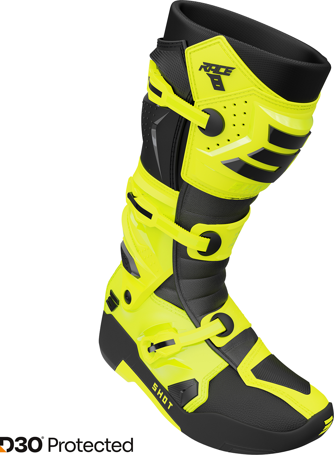 Botas RACE 8 Amarelas Neon SHOT 