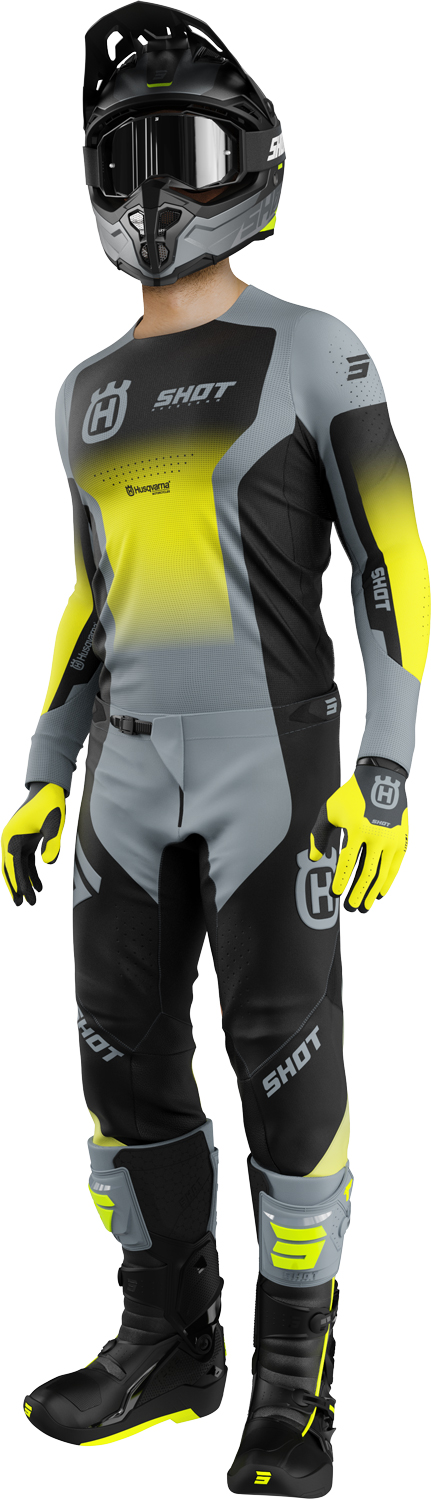 Equipamento AEROLITE HUSQVARNA 2025 Preto / Cinza SHOT 
