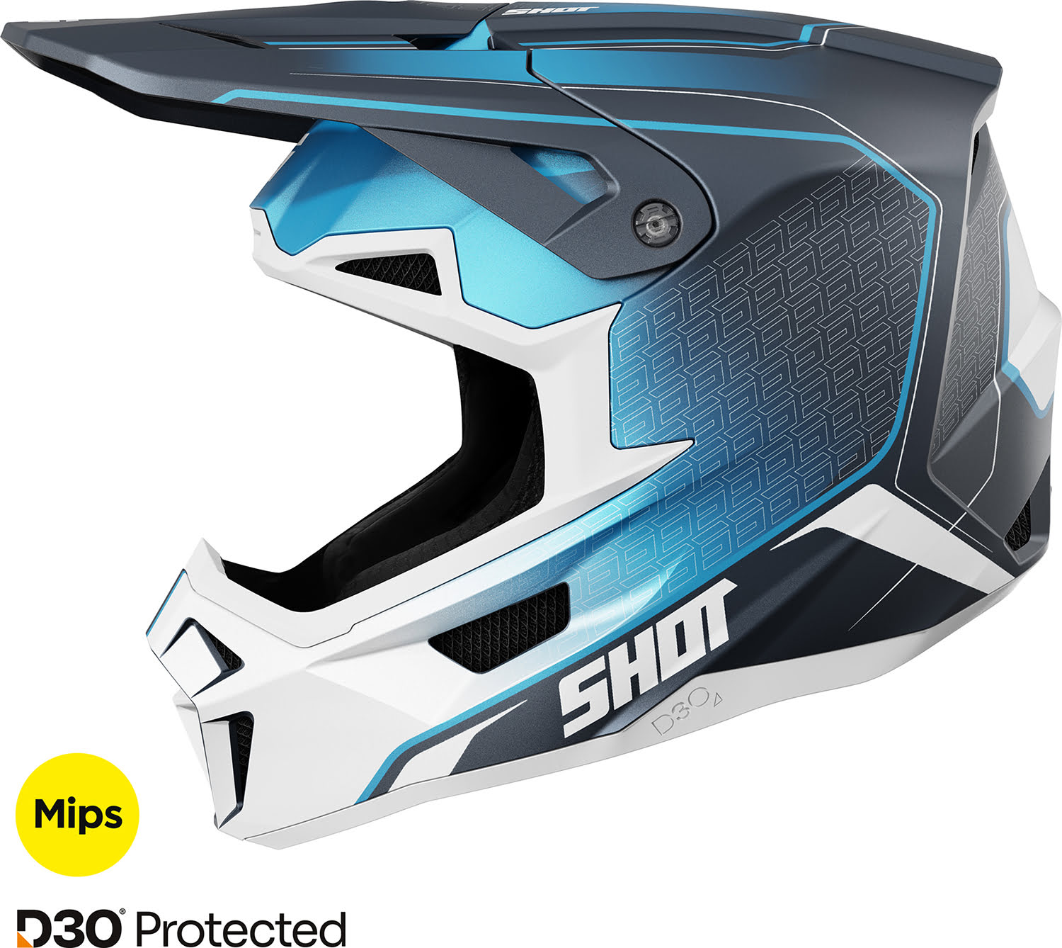 Capacete LITE CHALLENGER Azul Mate SHOT 