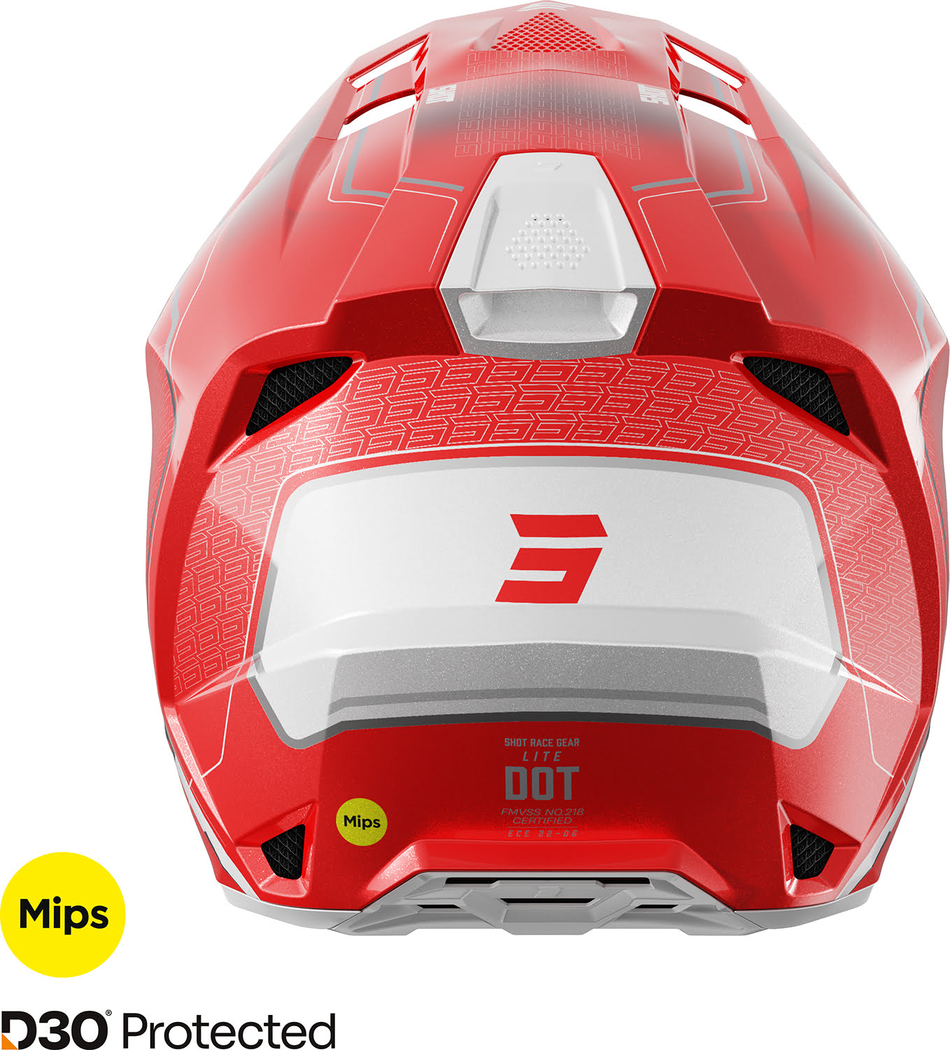 Capacete LITE CHALLENGER Vermelho Pérola SHOT 