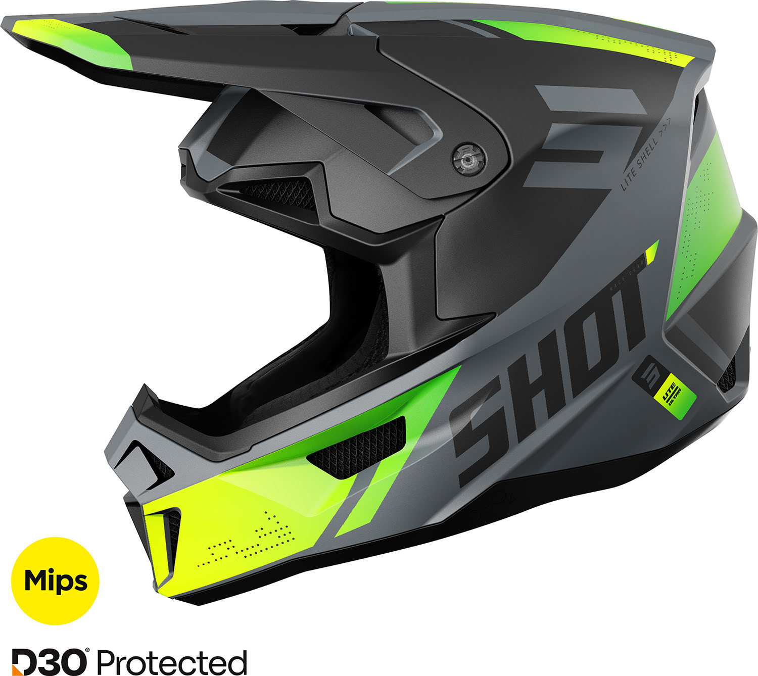 Helmet LITE ULTRA Neon Yellow / Glitter Matt SHOT 