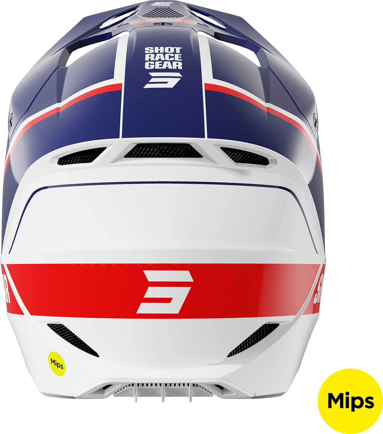 Capacete RACE MYTHIC Azul / Vermelho Brilho SHOT 