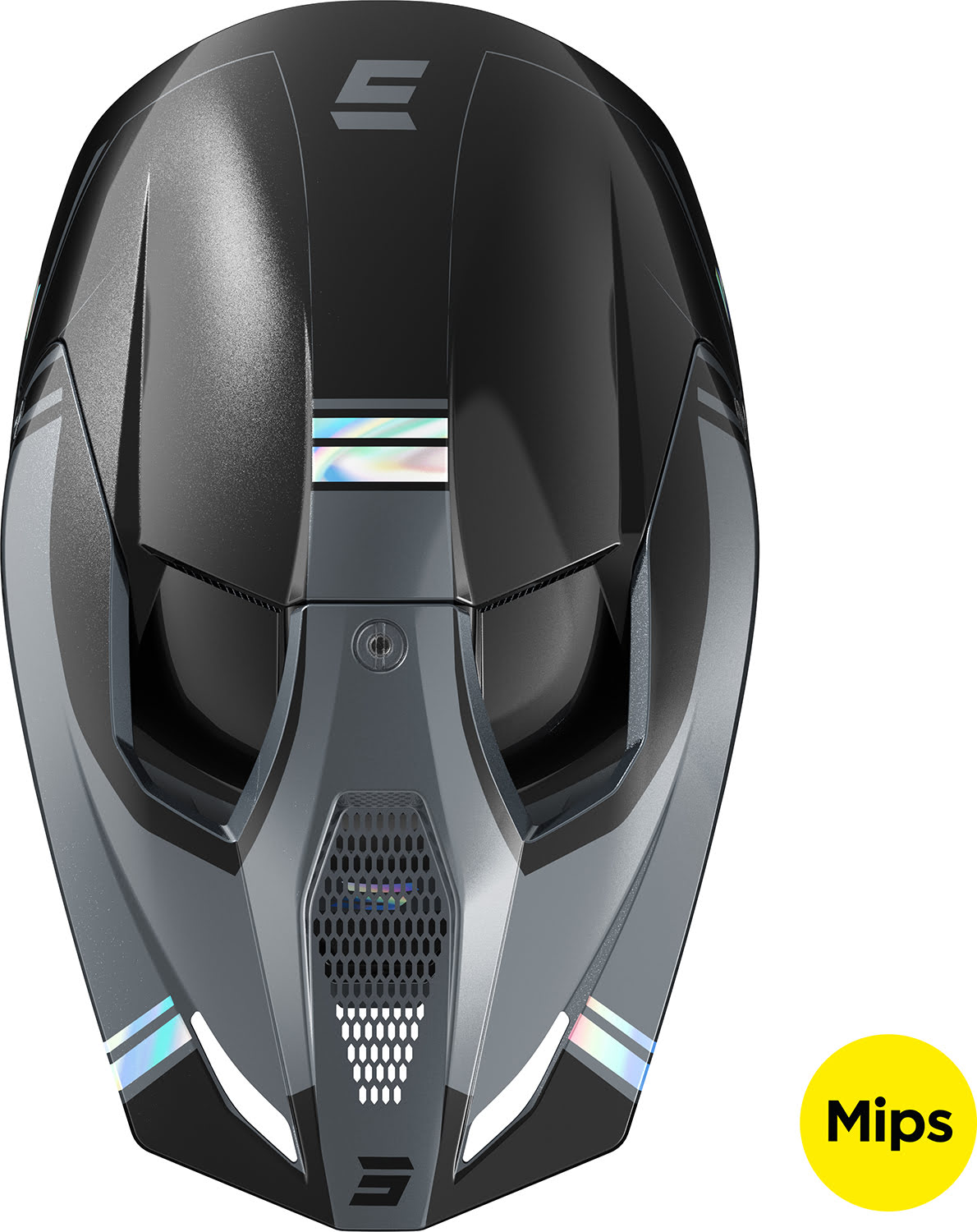 Capacete RACE SPRINT Preto / Holographic Pérola XL SHOT 