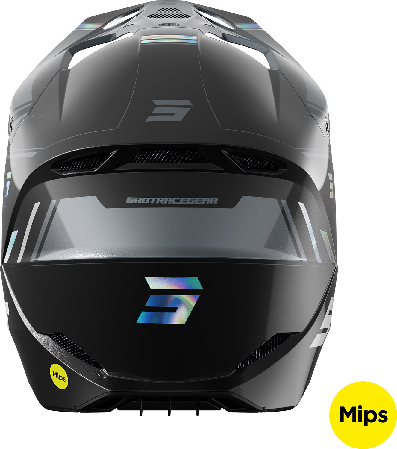 Capacete RACE SPRINT Preto / Holographic Pérola XL SHOT 