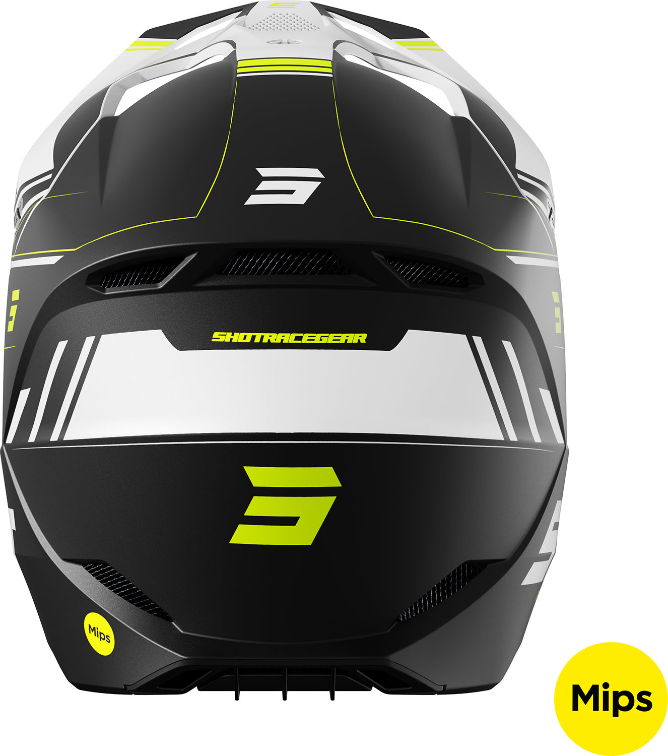 Capacete RACE SPRINT Preto / Amarelo Neon Mate SHOT 