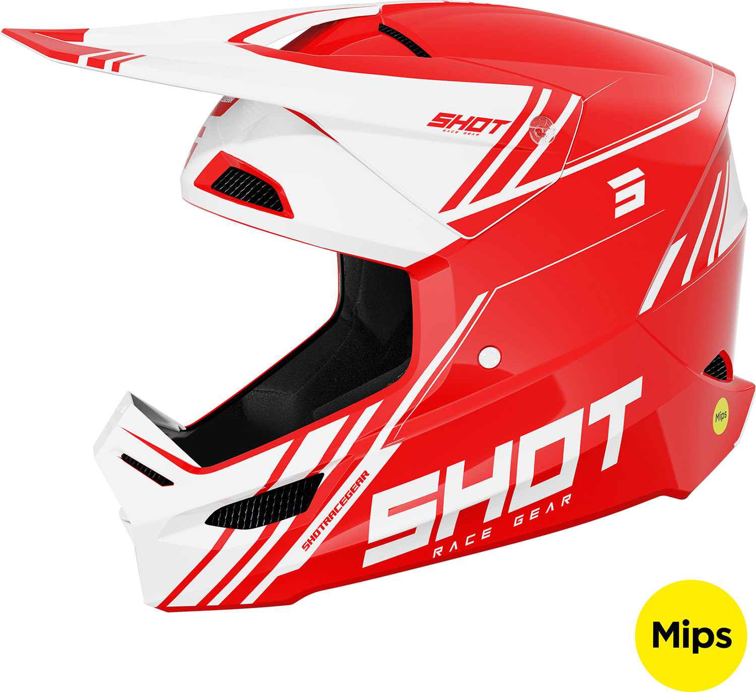 Capacete RACE SPRINT Vermelho Brilho SHOT 