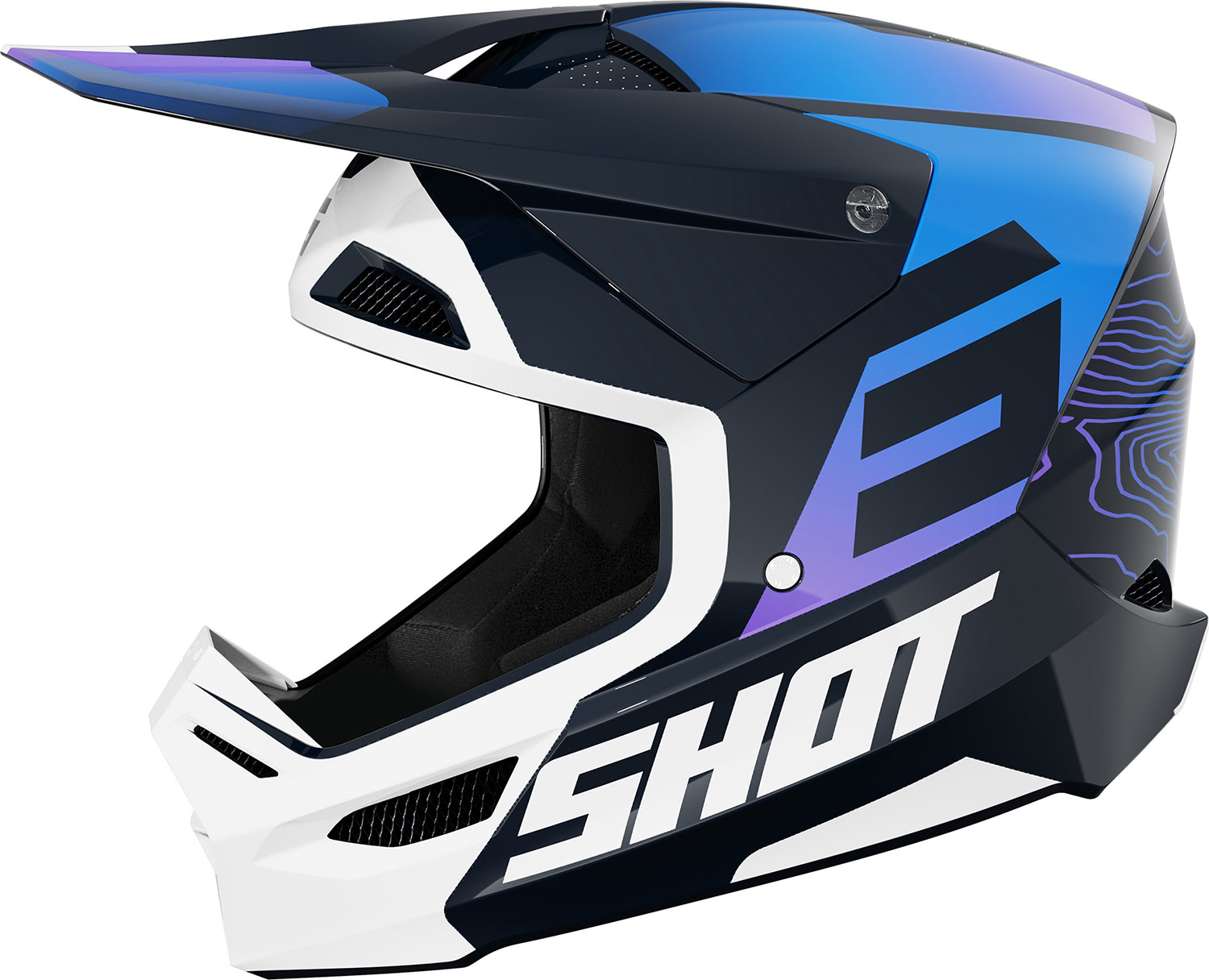Capacete FURIOUS APEX Azul Brilho SHOT 