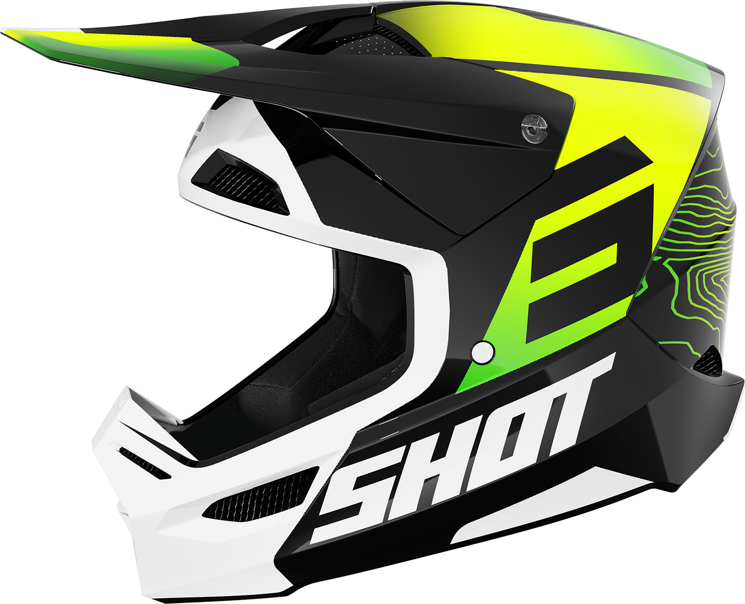 Helmet FURIOUS APEX Neon Yellow Glossy SHOT 