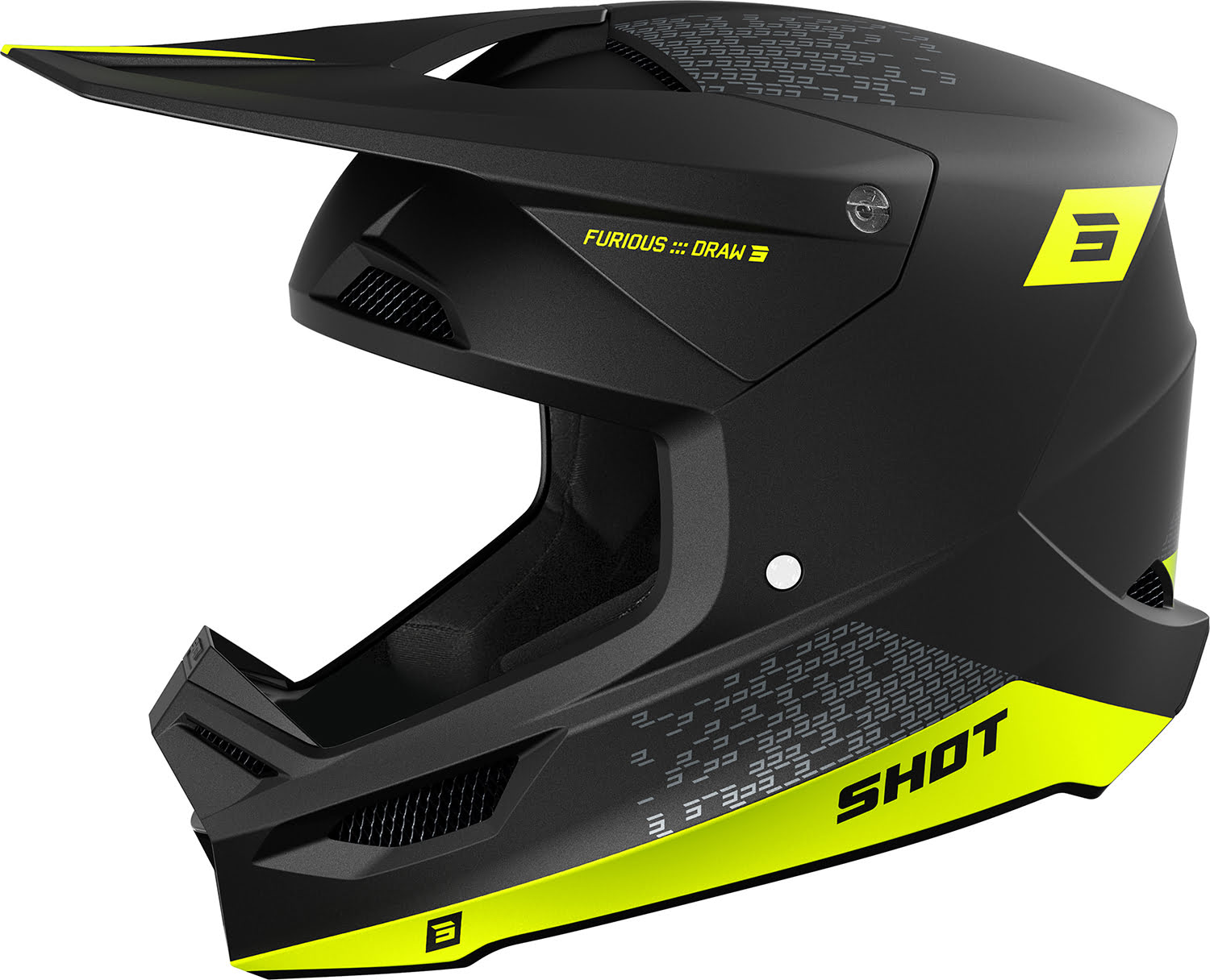 Capacete FURIOUS DRAW Amarelo Neon Mate SHOT 