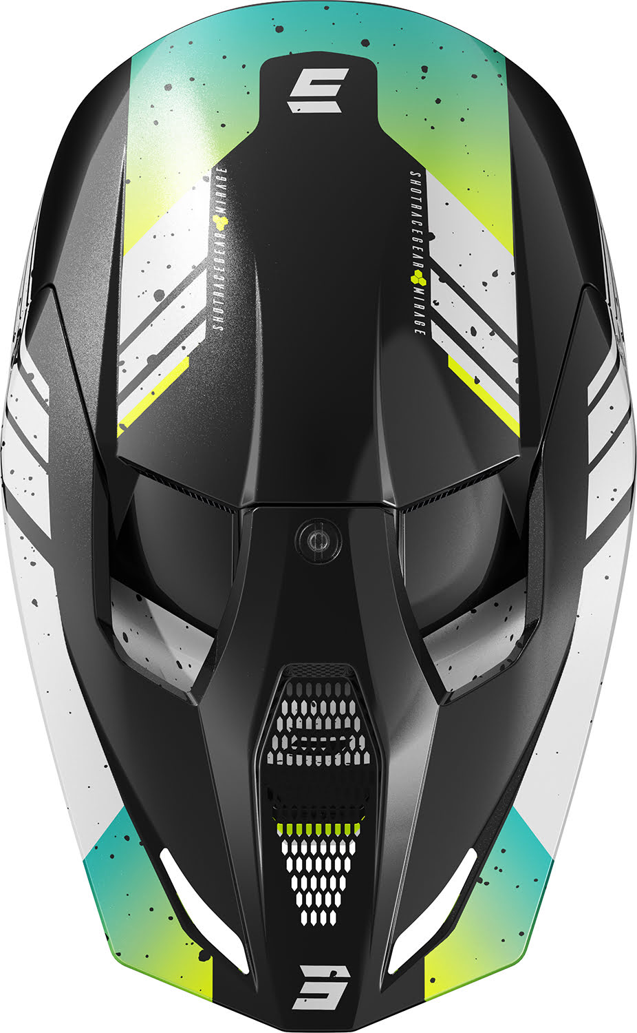 Helmet FURIOUS MIRAGE Blue / Neon Yellow Pearly XL SHOT 