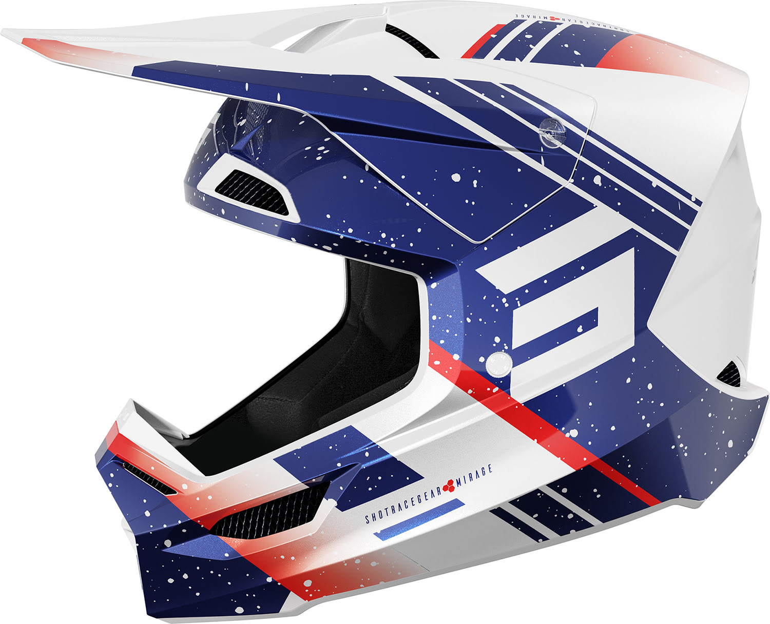 Capacete FURIOUS MIRAGE Azul / Vermelho Pérola SHOT 