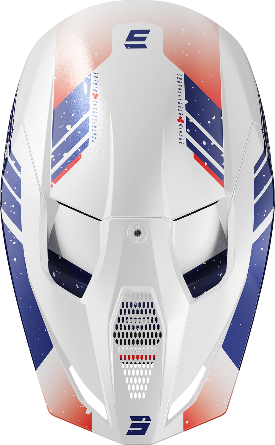 Capacete FURIOUS MIRAGE Azul / Vermelho Pérola SHOT 