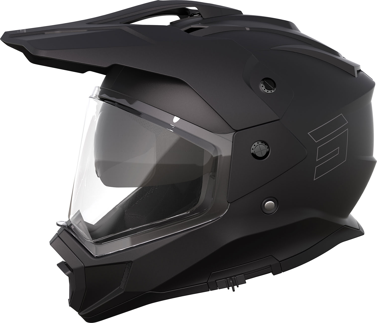 Helmet w / Visor TREK SOLID Black Matt SHOT 