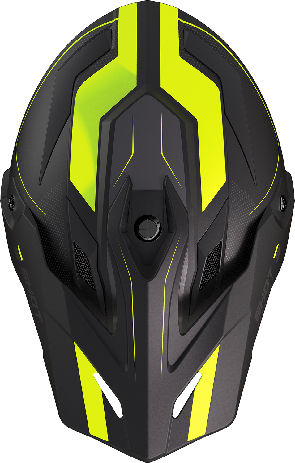 Capacete c / Viseira TREK RALLY Preto / Amarelo Neon Mate SHOT 