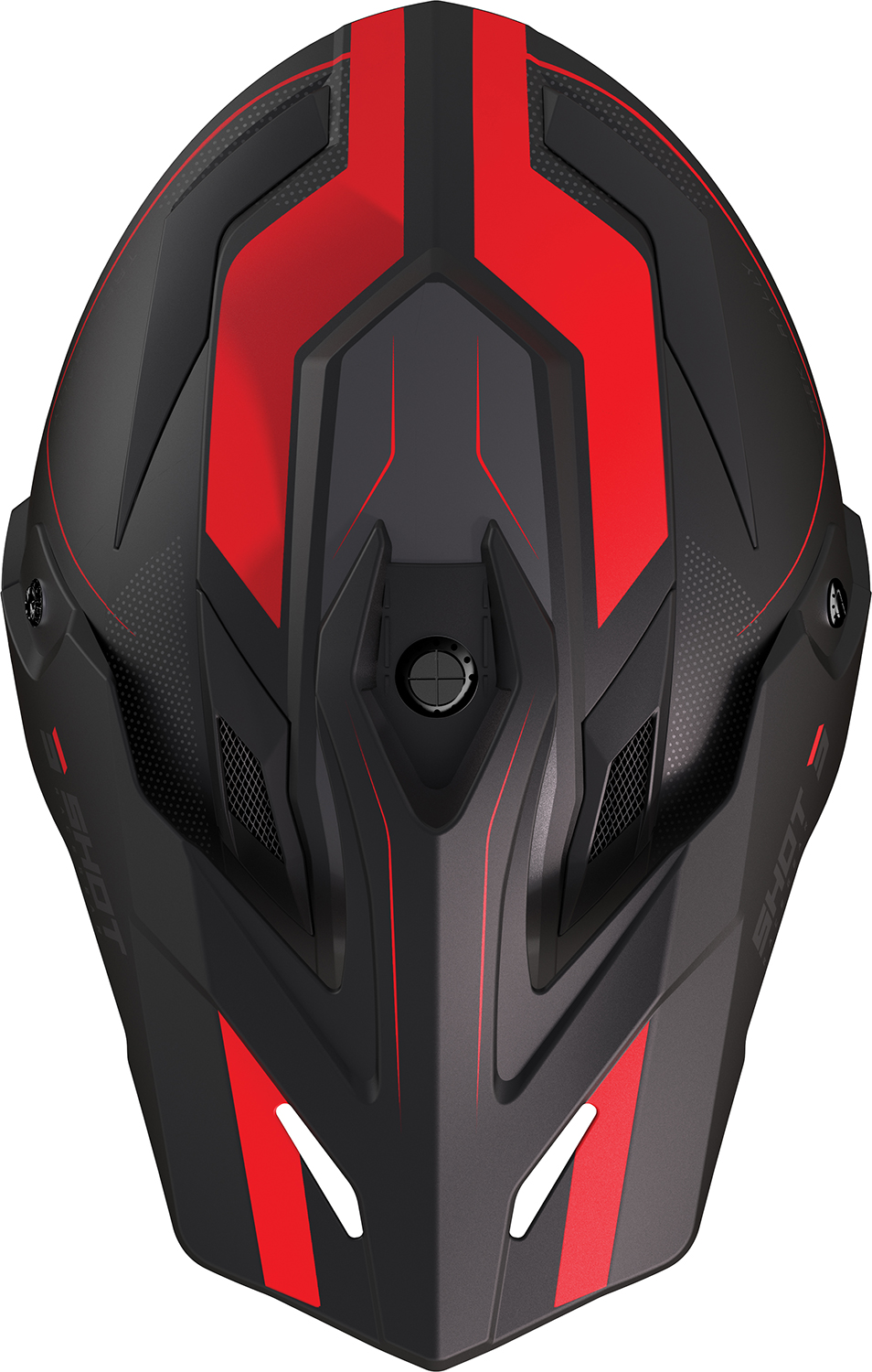 Capacete c / Viseira TREK RALLY Preto / Vermelho Mate SHOT 