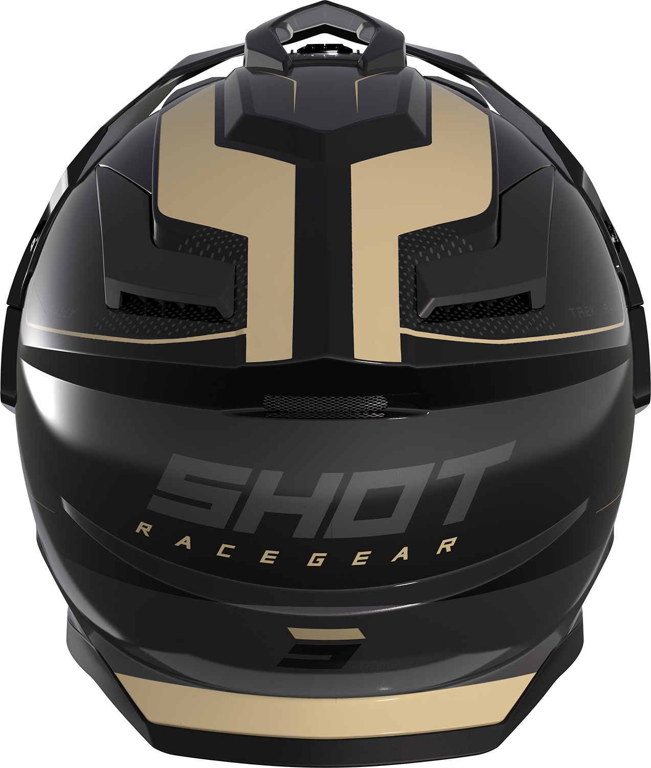 Capacete c / Viseira TREK RALLY Preto / Areia Brilhante SHOT 