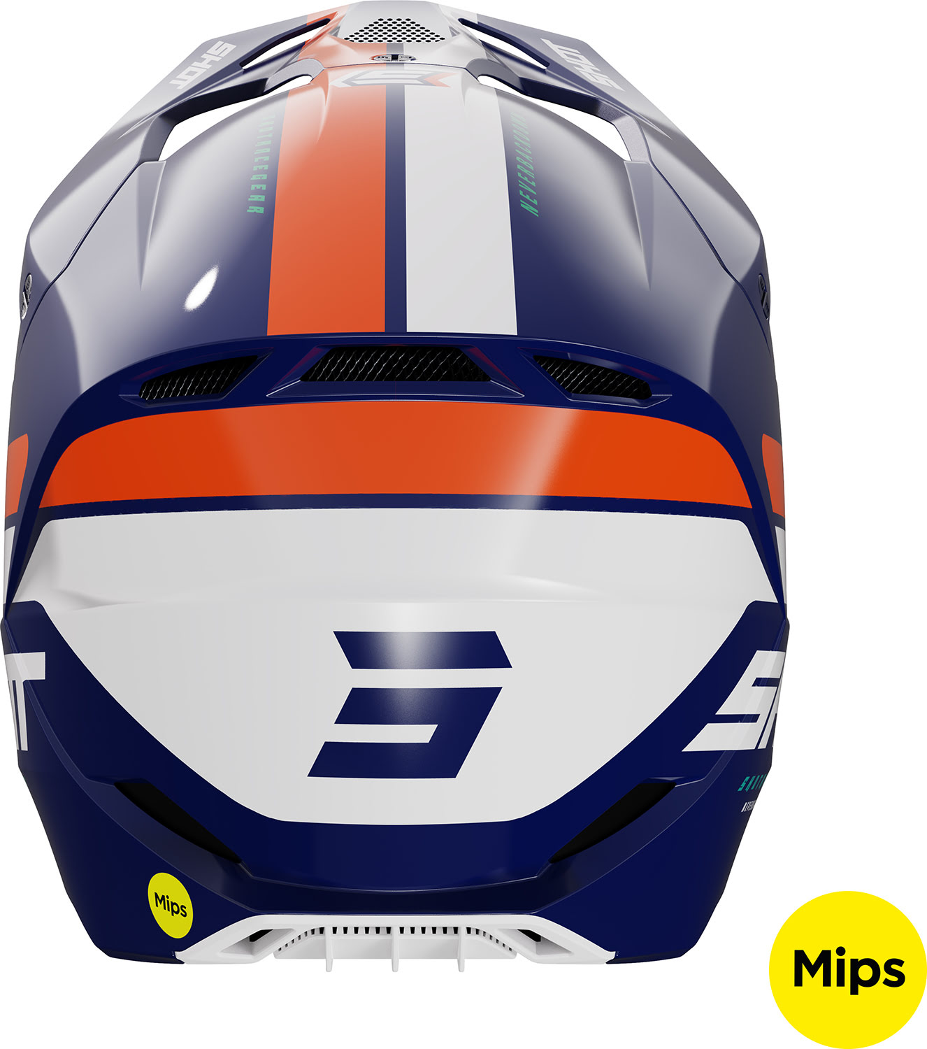 Helmet RACE IRON Blue / Orange Glossy SHOT 