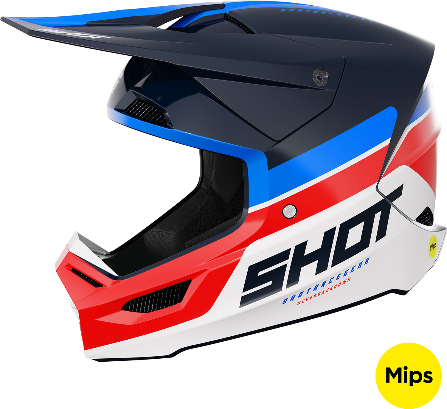 Helmet RACE IRON Blue / Red Glossy SHOT 