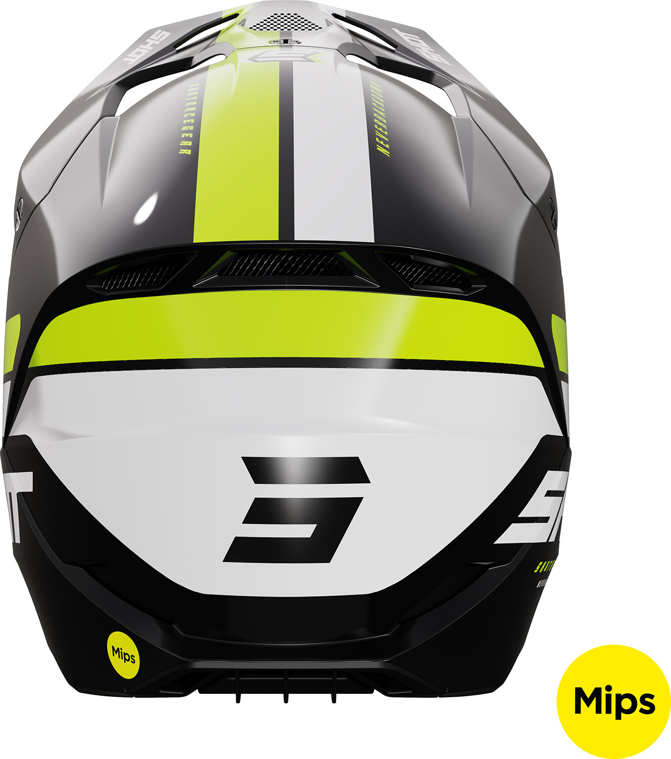 Helmet RACE IRON Neon Yellow Glossy SHOT 