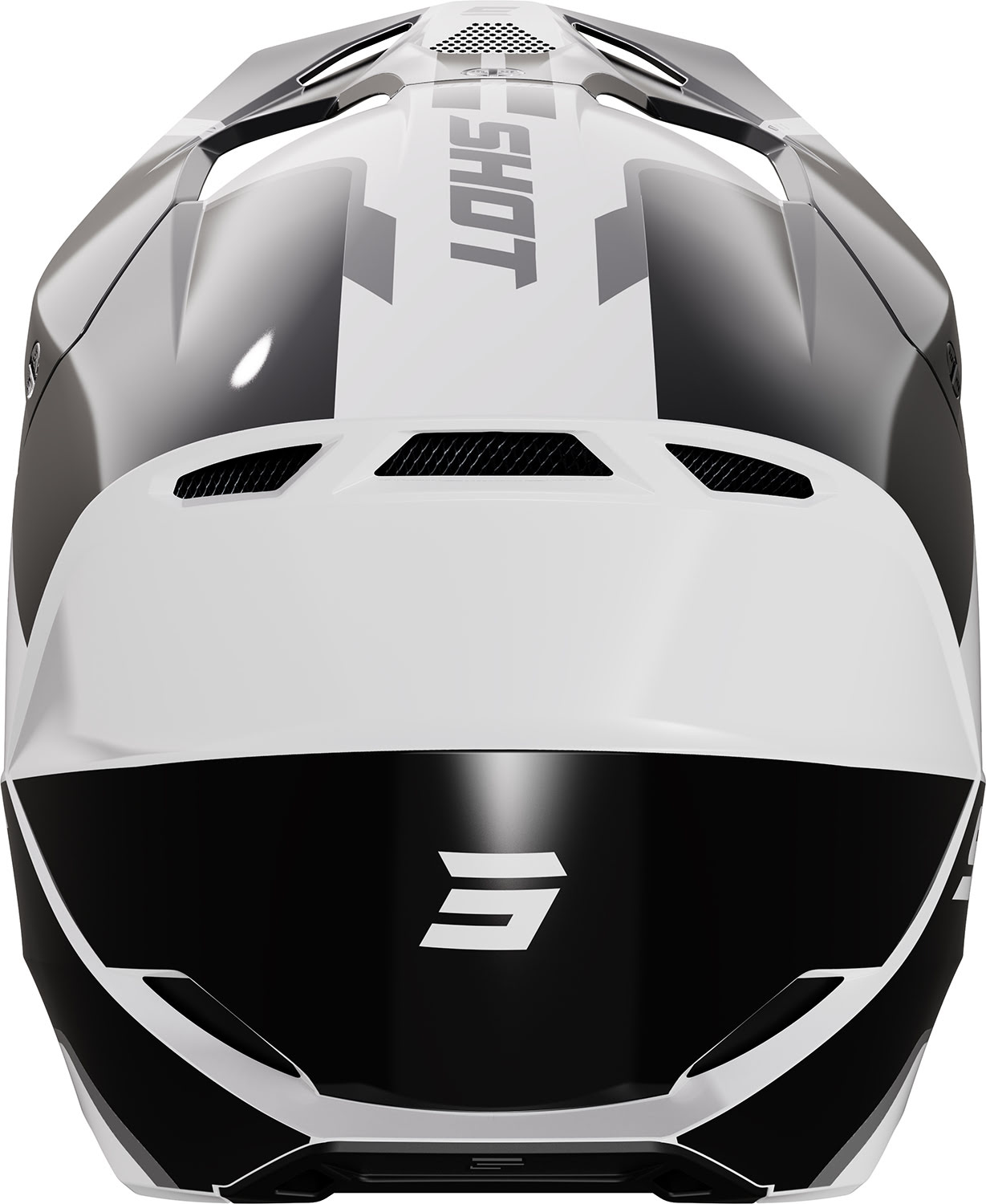 Helmet FURIOUS BOLT Black / White Glossy SHOT 