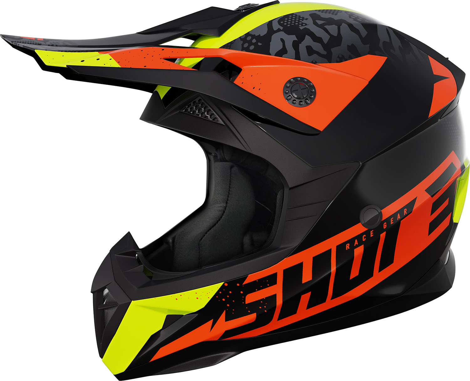 Helmet PULSE AIRFIT Black / Neon Yellow / Orange Glossy SHOT 