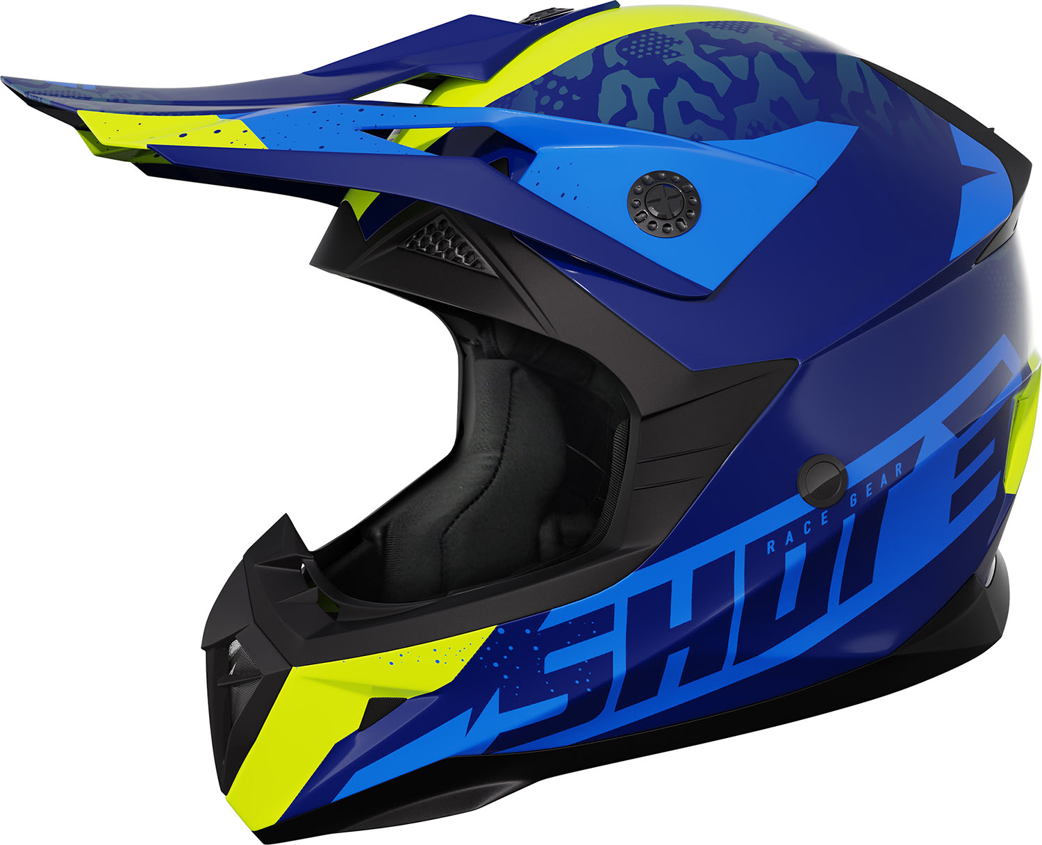 Helmet PULSE AIRFIT Blue / Neon Yellow Glossy SHOT 