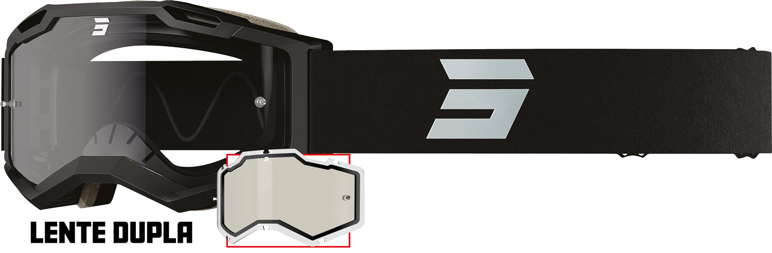 Oculos IRIS 2.0 TECH Preto Mate (Lente Dupla) SHOT 