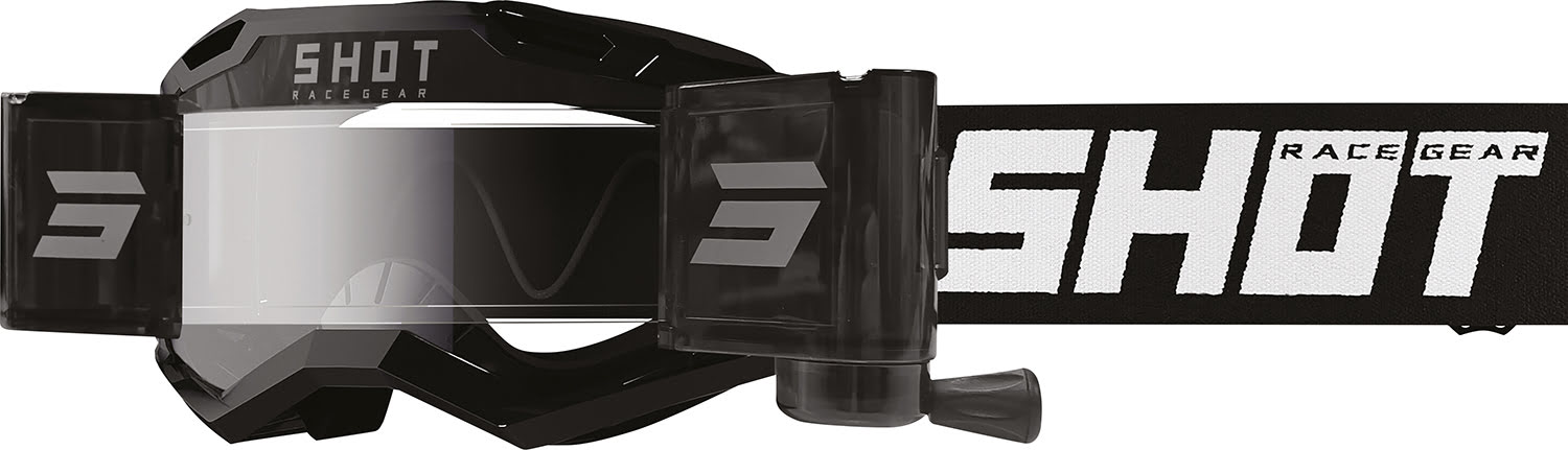 GOGGLES ASSAULT 2.0 SOLID BLACK ROLL-OFF GLOSSY SHOT 