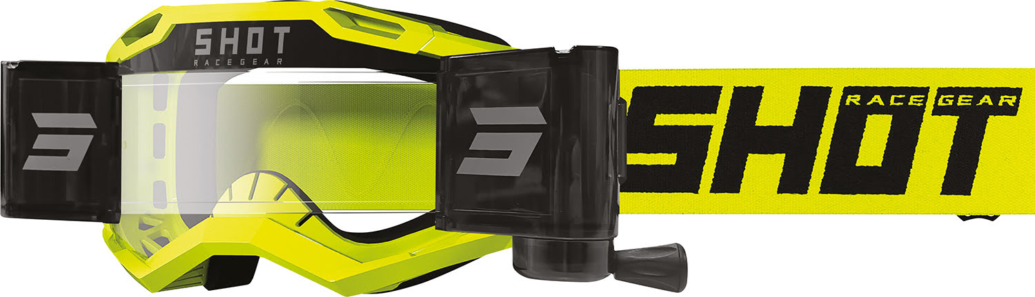 GOGGLES ASSAULT 2.0 SOLID NEON YELLOW ROLL-OFF GLOSSY SHOT 