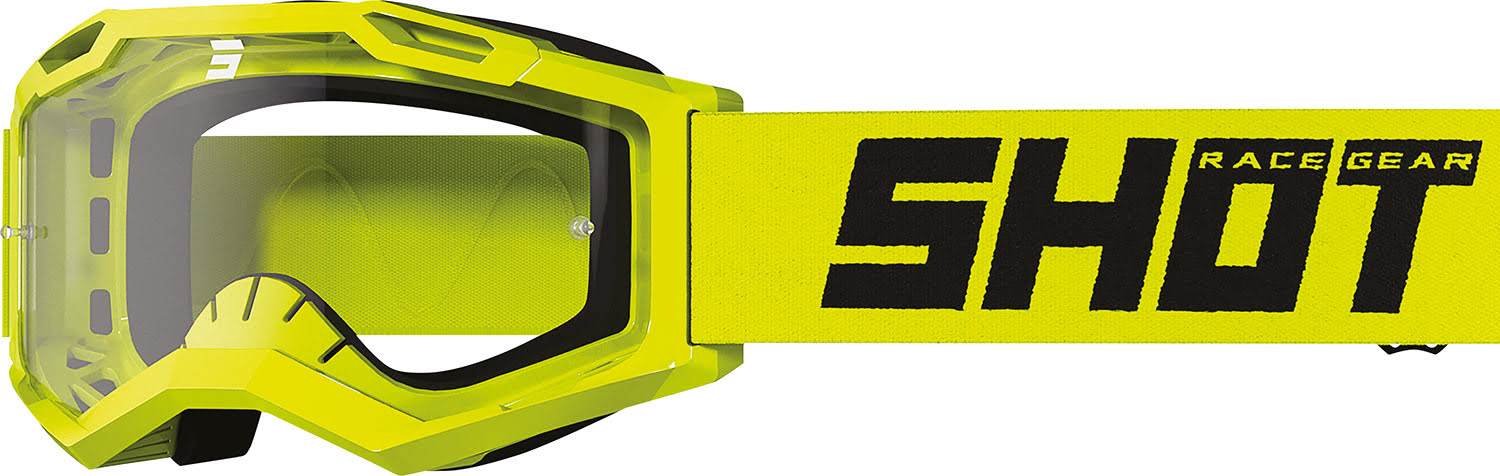 GOGGLES ASSAULT 2.0 SOLID NEON YELLOW GLOSSY SHOT 