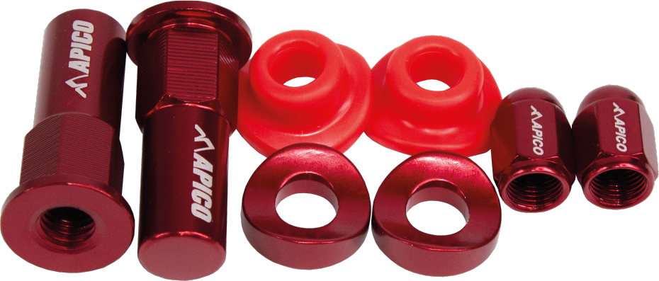 Kit Peças Anodizadas para Rodas Vermelhas APICO 
