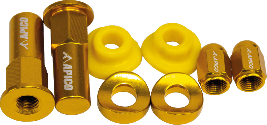 Kit Peças Anodizadas para Rodas Amarelas APICO 
