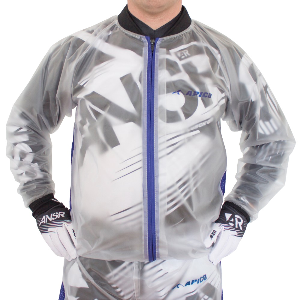 Casaco Impermeavel Transparente / Azul APICO 