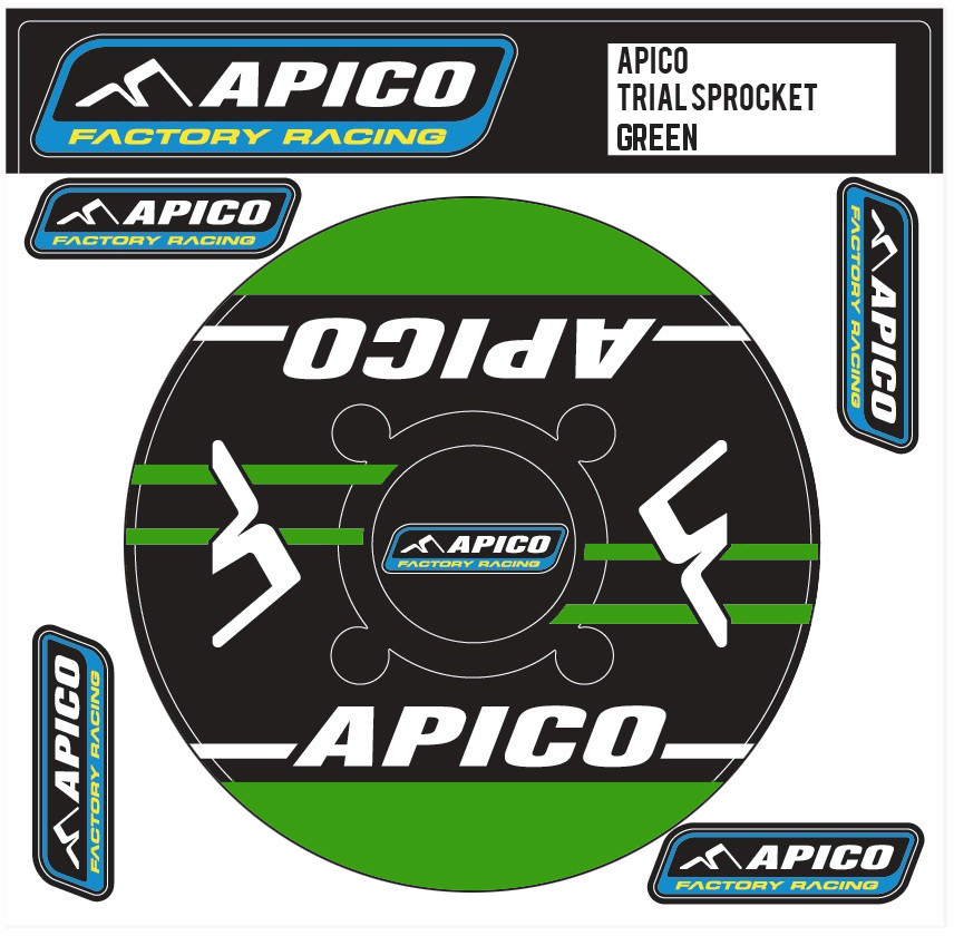 TRIALS REAR SPROCKET STICKER APICO 