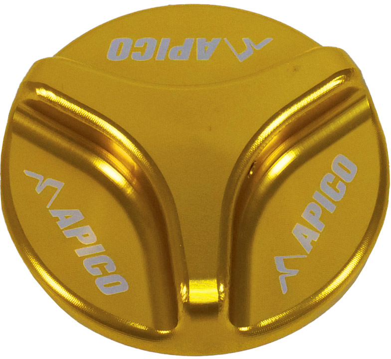 ALLOY FUEL CAP TRS ONE 125-300 16-24 YELLOW APICO 