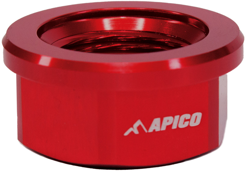 Porca do Eixo da Roda de Trás M22 X 1.5 Vermelha APICO 