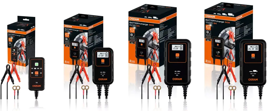 Carregador de Baterias Inteligente 4A 900 6 / 12v OSRAM 