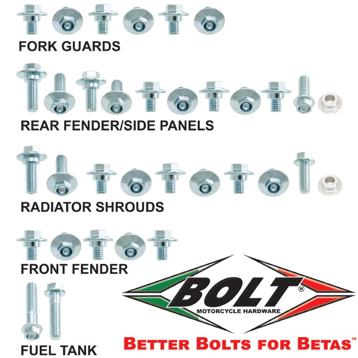 Kit de Parafusos para Plásticos BOLT BOLT MOTORCYCLE HARDWARE beta rr 4t 125 lc 2014