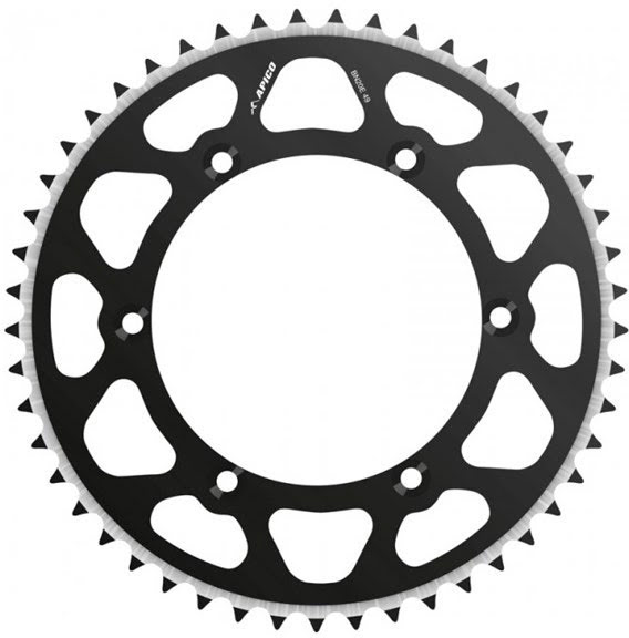SPROCKET REAR EVOLITE HVA / GAS / BETA BLACK 47T CR / WR / TE / TC 125 APICO sherco sef 450r 2006