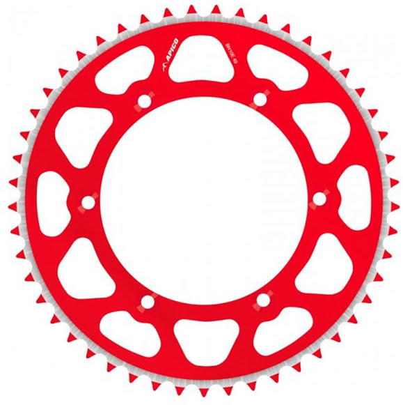 SPROCKET REAR EVOLITE BETA RR 125-300 2T & 350-520 4T 13-22 50T RED APICO 