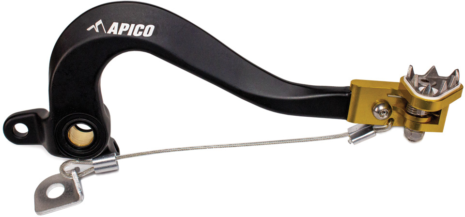 BRAKE PEDAL FORGED SUZUKI RM125 93-00 BLACK / YELLOW APICO 