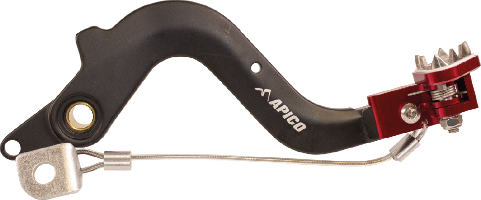 BRAKE PEDAL FORGED GAS-GAS ENDURO EC125-250 97-11 BK / RED (R) APICO 